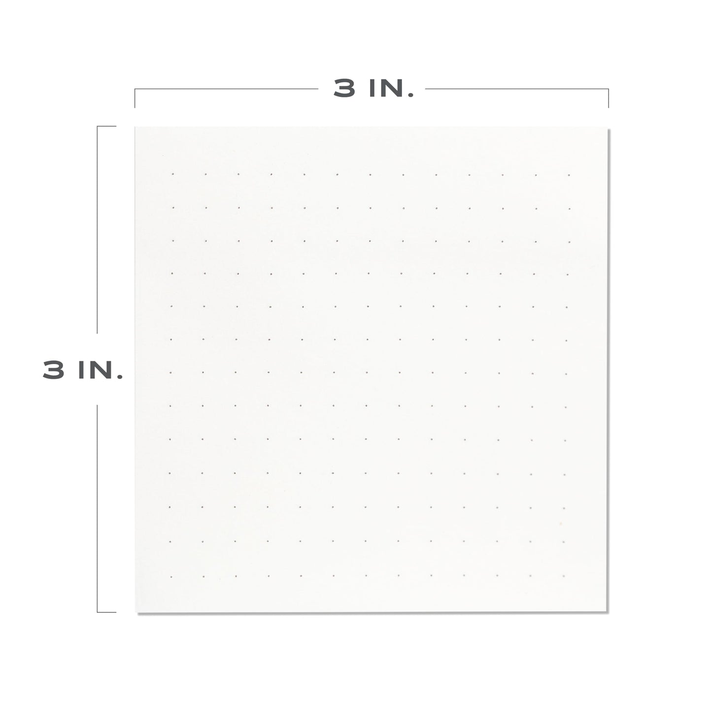 12pk Dot Grid Sticky Notes | 3x3 Inch Small Self Stick White Dotted Notepads for Desk and School Supplies