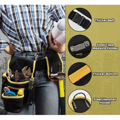 Tool Belt, Multi-function repair tool belt, With adjustable function, Magnetic Tool Belts, Heavy Duty Tool Pouch 26 Pockets, Also suitable for electricians, Carpenters, Builders and so on, Juiblai