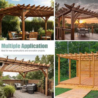 100 Pack Heavy Duty Hurricane Ties with Black Powder-Coated, Hurricane Straps Trusses/Rafters Ties Brackets Joist Hangers for Wood, Shed, Roof