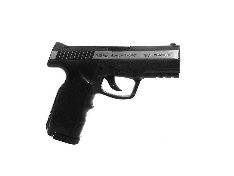 ASG Steyr M9-A1 .177 Caliber Steel BB Gun Non-Blowback Air Pistol, Silver/Black