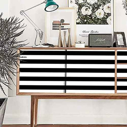 Amiya Wallpaper Peel and Stick Black and White Striped Wallpaper 17.3'' x 120''Geometric Removable Contact Paper Modern Self Adhesive Easy to Clean DIY Vinyl Home Decoration Roll