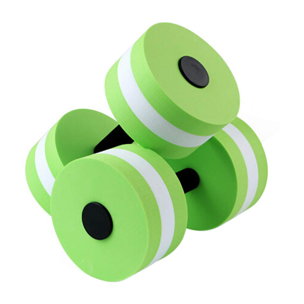 VEAREAR 2Pc Water Dumbells Water Aerobic Exercise Foam Dumbbell Pool Resistance Aquatic Dumbbell EVA Yoga Barbell Exercise Fitness Equipment Exercises Equipment for Weight Loss