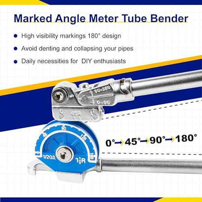 Wostore 1/2" Heavy Duty Tubing Bender Tube Bender Roller 180¡Æ HVAC Copper Tool for Copper Pipe, Aluminum Pipe, Iron Pipe, Stainless Steel Pipe