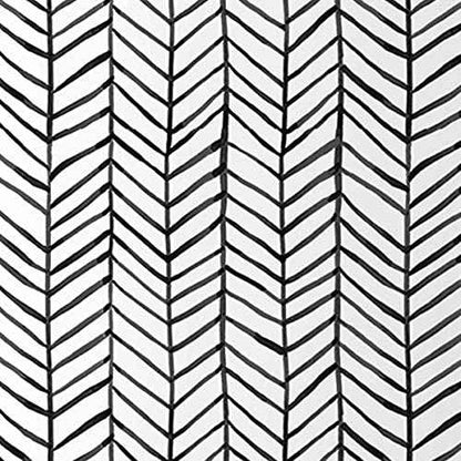 MulYeeh 17.5'' x 118'' Adhesive Peel and Stick Paper Herringbone Black White Wallpaper Removable Wall Covering Prepasted Decorative