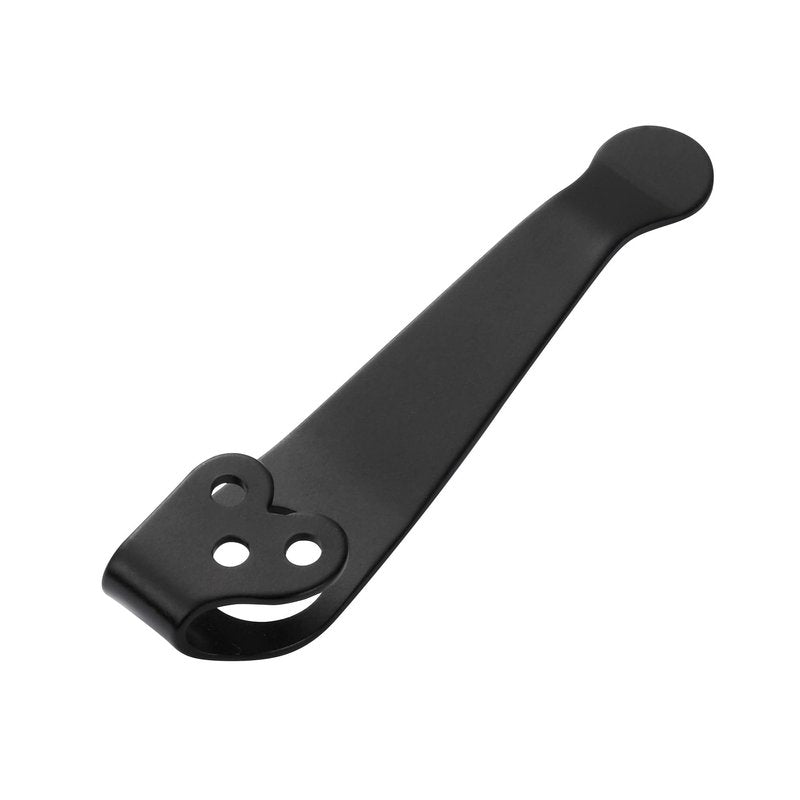 Titanium Deep Carry Pocket Clip for Spyderco Para 3 and Smock Knives, Premium Custom-made Pocket Clip with 3 Pieces Screws, Black