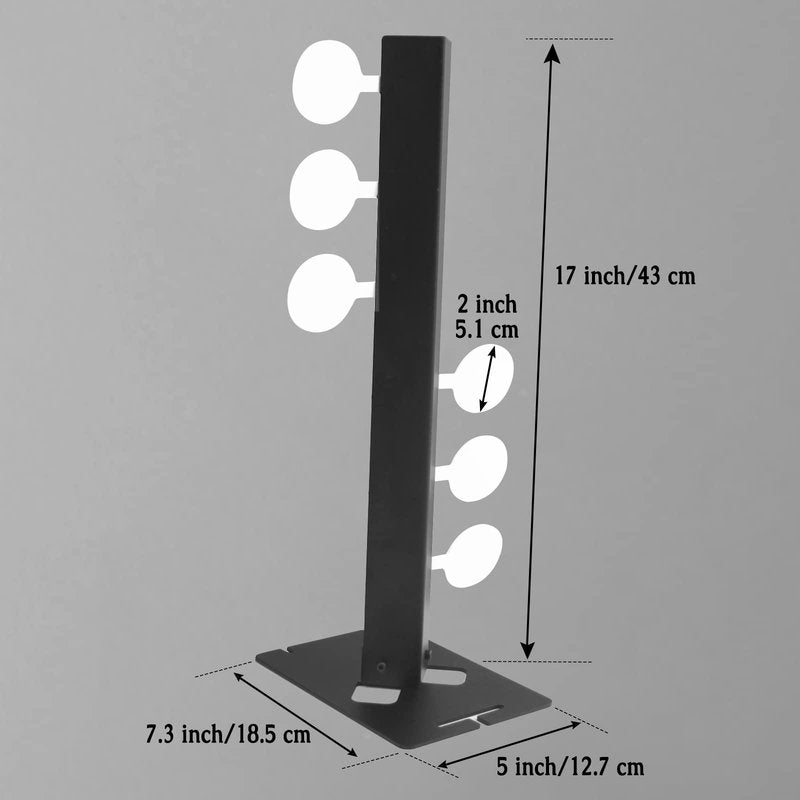 Atflbox The Metal Swing Shooting Target Stand with 6 Steel Plates for Airsoft BB Guns Practise (Dueling Tree)