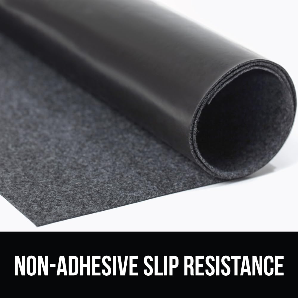 GORILLA GRIP LeakGuard Non-Adhesive Under Sink Mat for Kitchen Cabinet, Waterproof Quick Dry Shelf Liner, Durable Absorbent Felt Mats for Bathroom Sinks, Cabinets, Dresser, Easy to Trim 24x24 Charcoal