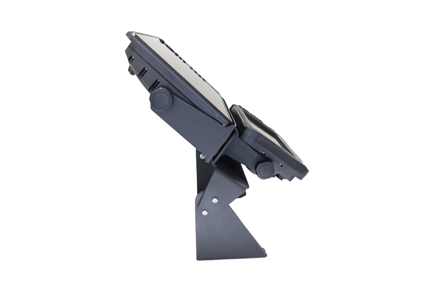 Baldwin Iron Works Universal Dual Graph to Graph Fish Finder Mount-Made in USA- Compatible with Garmin/Lowrance/Humminbird and More (8" H) (Dual Graph Mount)