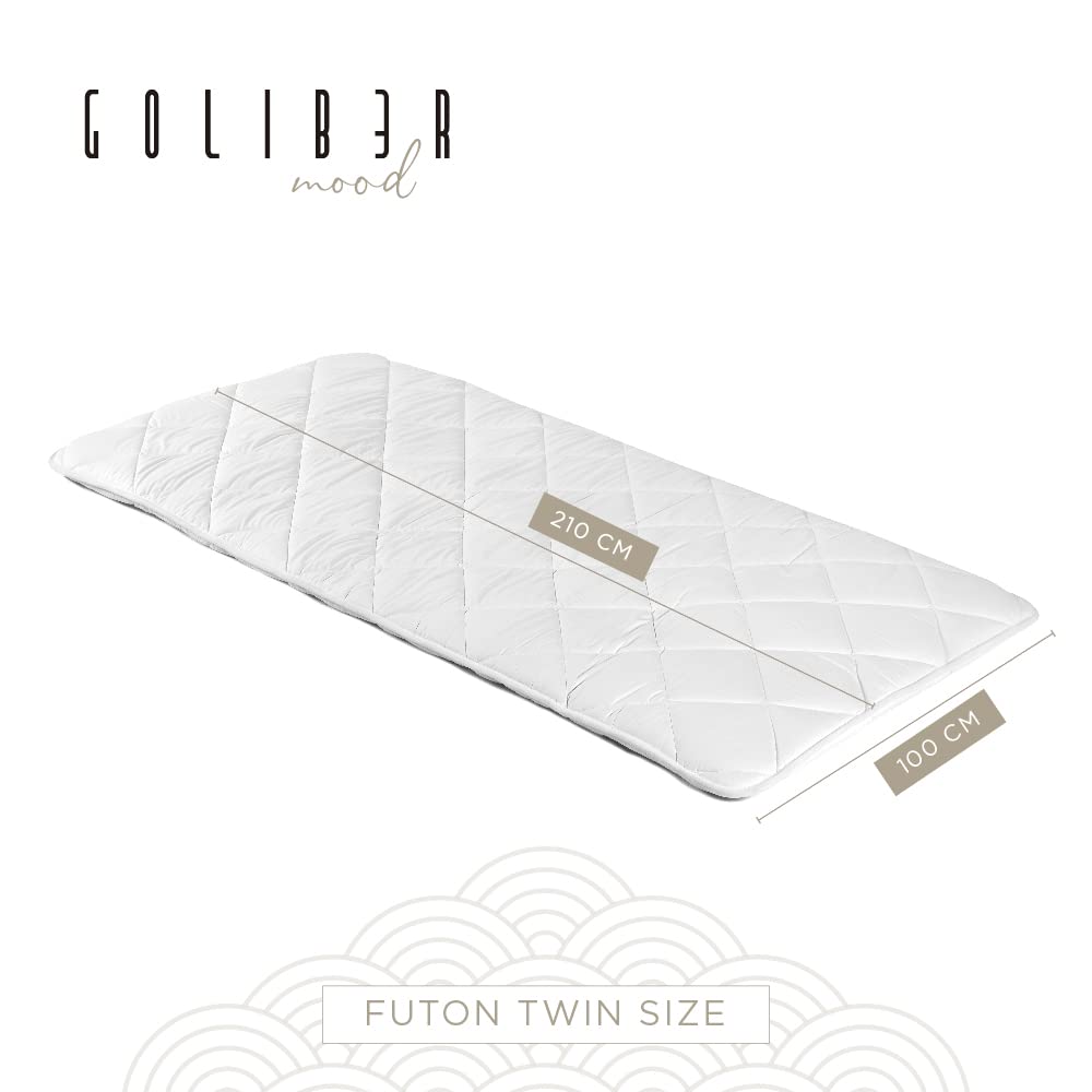 Goliber Japanese Floor Mattress Futon Mattress Tatami Foldable Pad, Roll Up Sleeping Pad, Shikibuton, (Twin 39 x 82 inch - 100 x 210 cm)