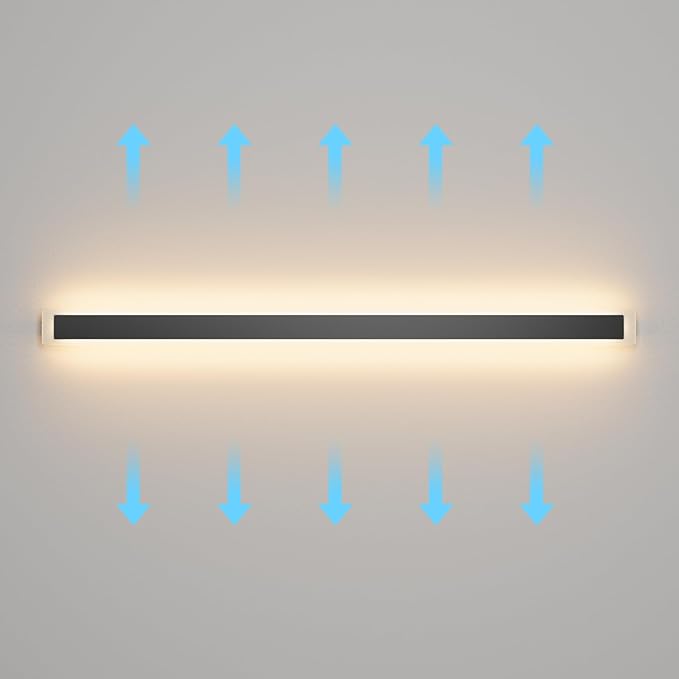 Aipsun Porch Wall Lights 71 inch Long Strip Modern Outdoor Wall Light Fixture 1 Pack, 50W Black Wall Mount Lighting Sconce Exterior Lights Wall Sconce 3000K for House Living Room Corridor