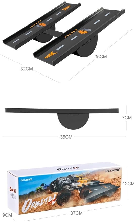 RC Car Jump Ramp Slope Takeoff Board RC Stunt Playset for 1/10 1/12 1/14 1/16 Short-Course Truck/Monster Truck/Drifting RC Car