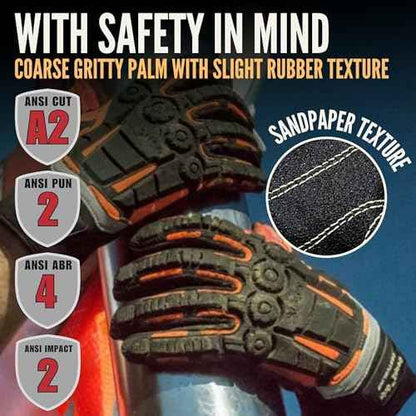 Cestus 5075, Winter Work Gloves for Cold Weather, Detachable Faux Fur Glove Liner Insulation, Impact Resistant Safety Gloves