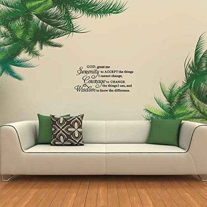 God Grant me The Courage to Change Things The Wisdom to Know The Difference Serenity Prayer Pure Vinyl Wall Decal Quote Art Lettering Sticker Saying Decor
