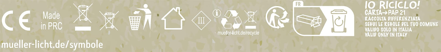 Müller-Licht 400136 LED Battery Pressure Light Set of 3 Including Adhesive Pad and 3 AAA Batteries 0.5 Watt Plastic Silver 6.8 x 6.8 x 2.5 cm