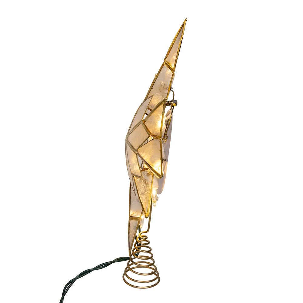Kurt Adler 10 Lights LED Capiz Star Treetop