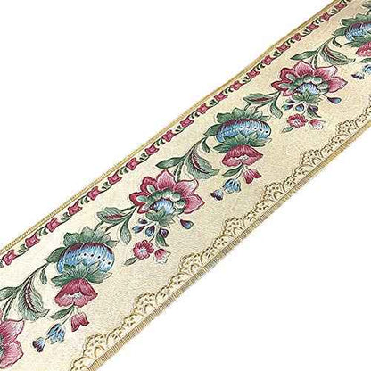 Simplemuji 5 Meters Light Yellow Lantern Flower Self-Adhesive Wallpaper Border PVC Wall Covering Borders Bathroom Kitchen Tiles Decor Sticker