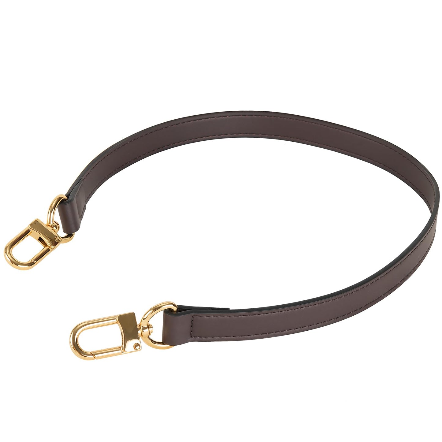 RICLVS Vachetta Leather Replacement Bags Wide Strap Shoulder Short Brown Straps for Speedy Graceful pochette Diane or Handbag (Coffee)