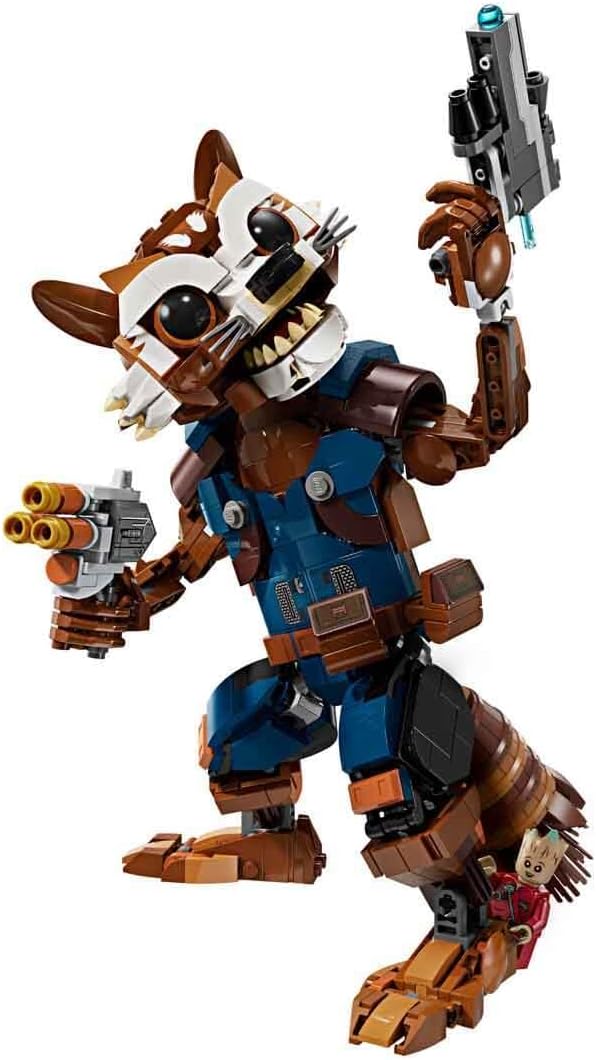 Lego Marvel Rocket &amp Baby Groot Buildable Superhero Toy for Kids from Marvel Studios' Guardians of The Galaxy Figure for Role Play Gift for Boys and Girls from 10 Years 76282