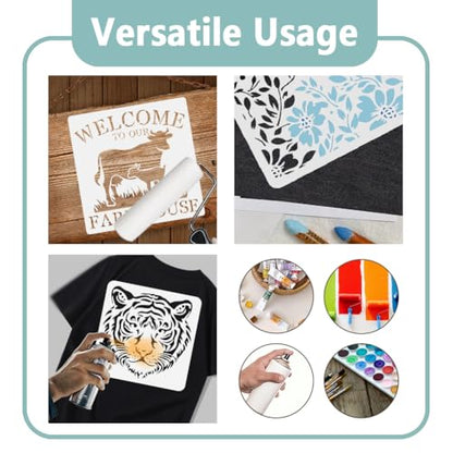 Flamingo Deco Wall Stencil Template 11.7 x 8.3 Inch Reusable Bird Stencil for Painting on Wood Wall Floor Fabric Furniture, Flamingo DIY Home Decor Craft Stencil