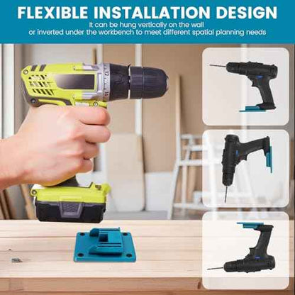 12 Pack Battery Holder Compatible for Makita 18V Battery Mounts Dock Holder, Wall Mount Tool Holder for Workshop Garage