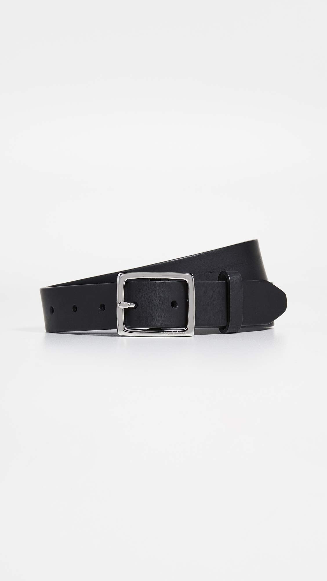 rag & bone Women's Boyfriend Belt, Black, S