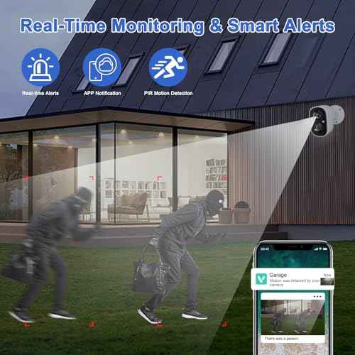 Security Cameras Wireless Outdoor, 2K Battery Powered WiFi Cameras for Home Security with AI Motion Detection, Color Night Vision, Spotlight, Siren, Waterproof, SD/Cloud Storage