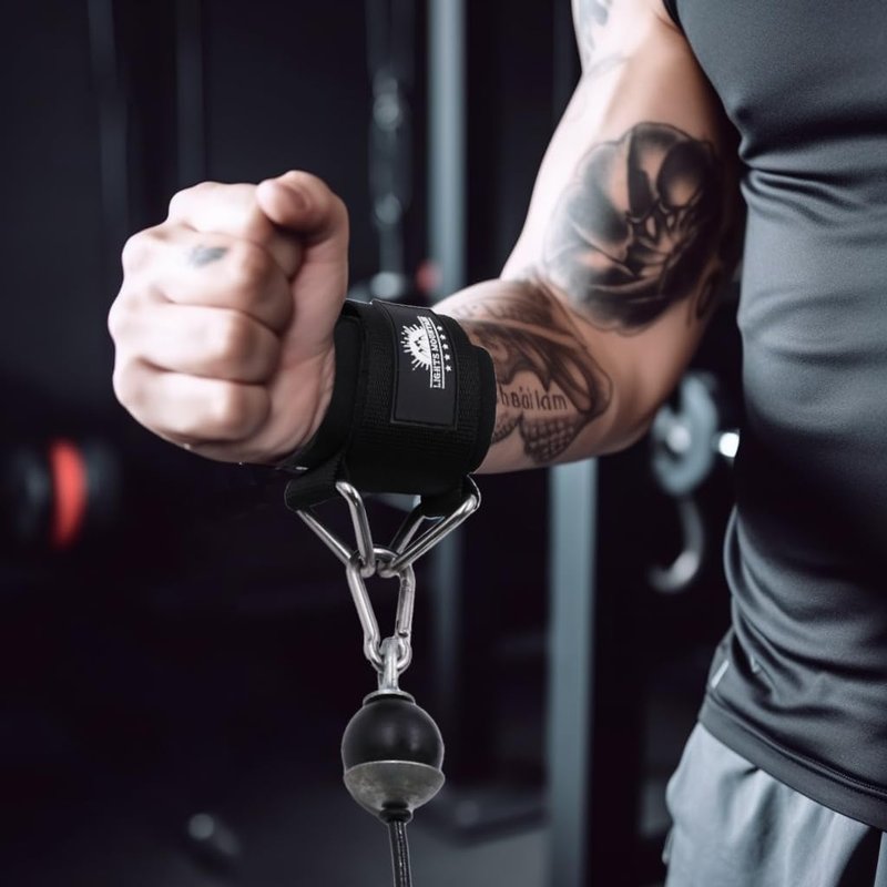 Wrist Cuffs for Cable Machines - Padded Adjustable Straps for Lateral Raises & Tricep Pushdowns | Strength Training Gear