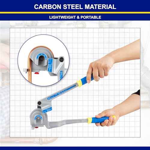 Wostore Tubing Bender 3 in 1 Tube Bender 180¡Æ For Tubing 1/4",3/8", 1/2", Bending Copper, Aluminium, Soft Thin Stainless Tubes For HVAC