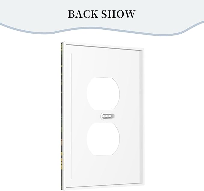 Mushrooms Forest Nature Botanical Art Light Switch Cover 1 Gang Outlet Plate Single Duplex Wall Plate Covers Decorative Switchplate Covers Electrical Faceplate for Farmhouse Living Decor