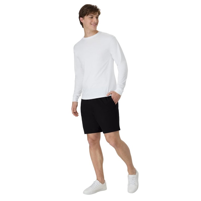 Hanes Mens Jersey Cotton With Pocket Workout-and-training-shorts, Black, Small US