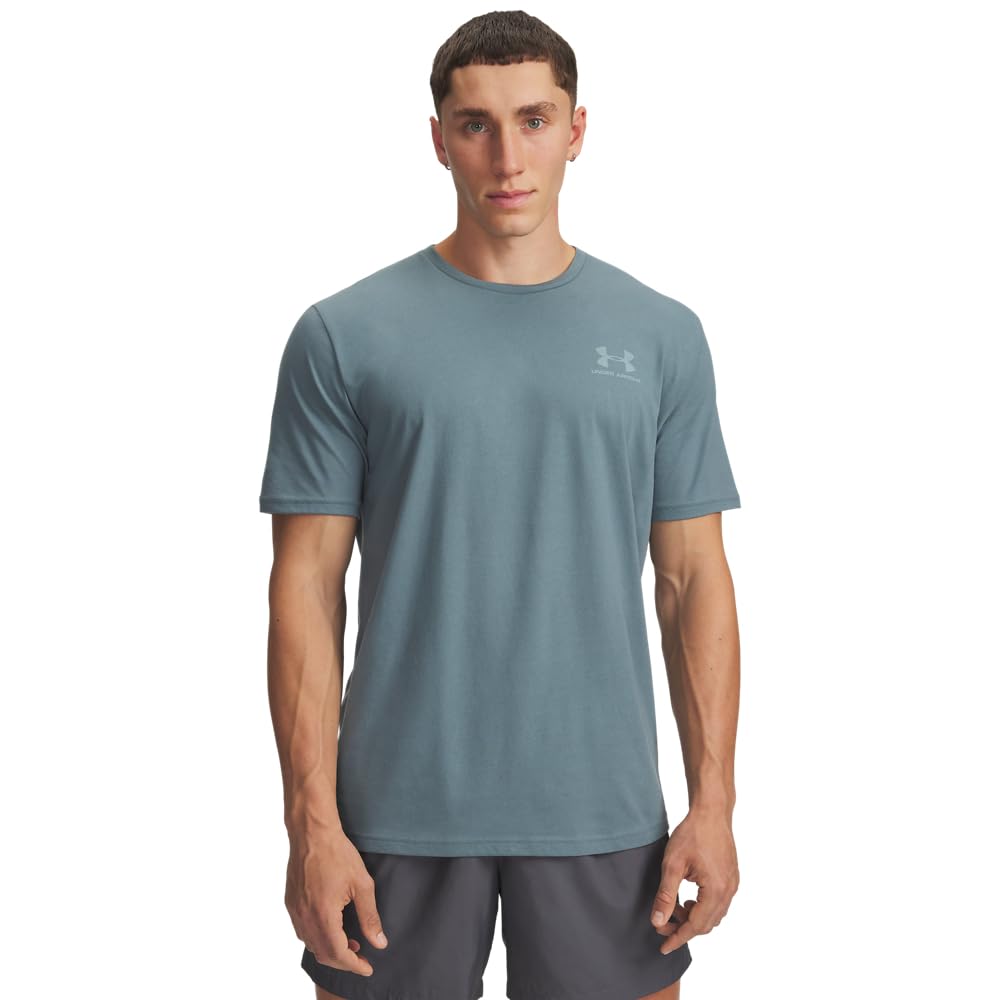 Under Armour Men's Sportstyle Left Chest Short-Sleeve T-Shirt, (587) Jasper Blue / / Serpentine, 5X-Large
