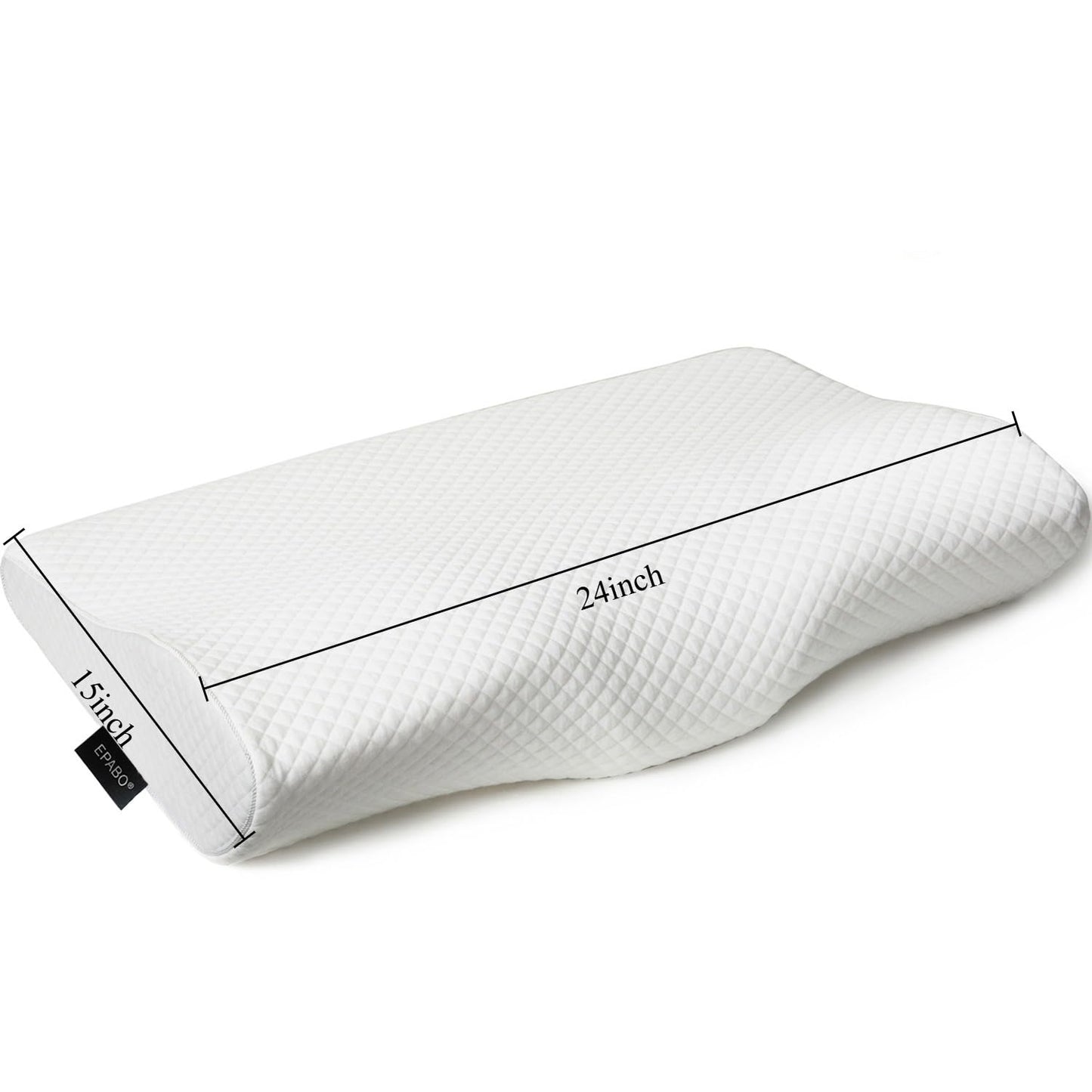 Contour Memory Foam Pillow Orthopedic Sleeping Pillows, Ergonomic Cervical Pillow for Neck Pain - for Side, Back and Stomach Sleepers, Free Pillowcase Included (Firm & Near King)