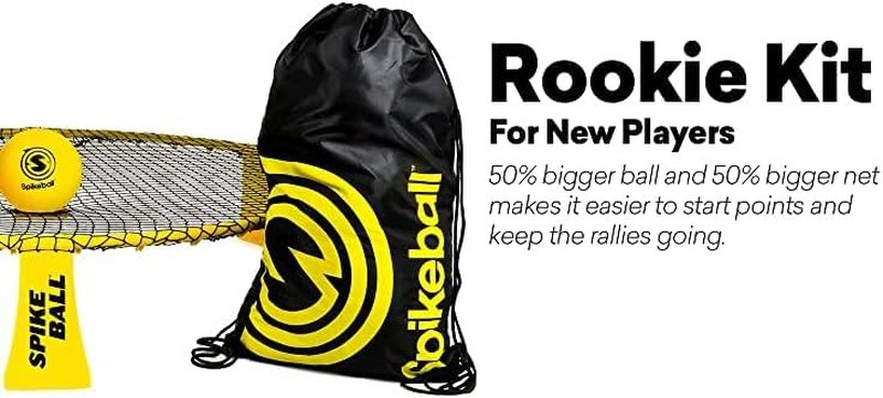 Spikeball Rookie Set - Original Roundnet Game for Adults & Family | 50% Larger Net & Balls - Perfect for Beach, Yard, Lawn