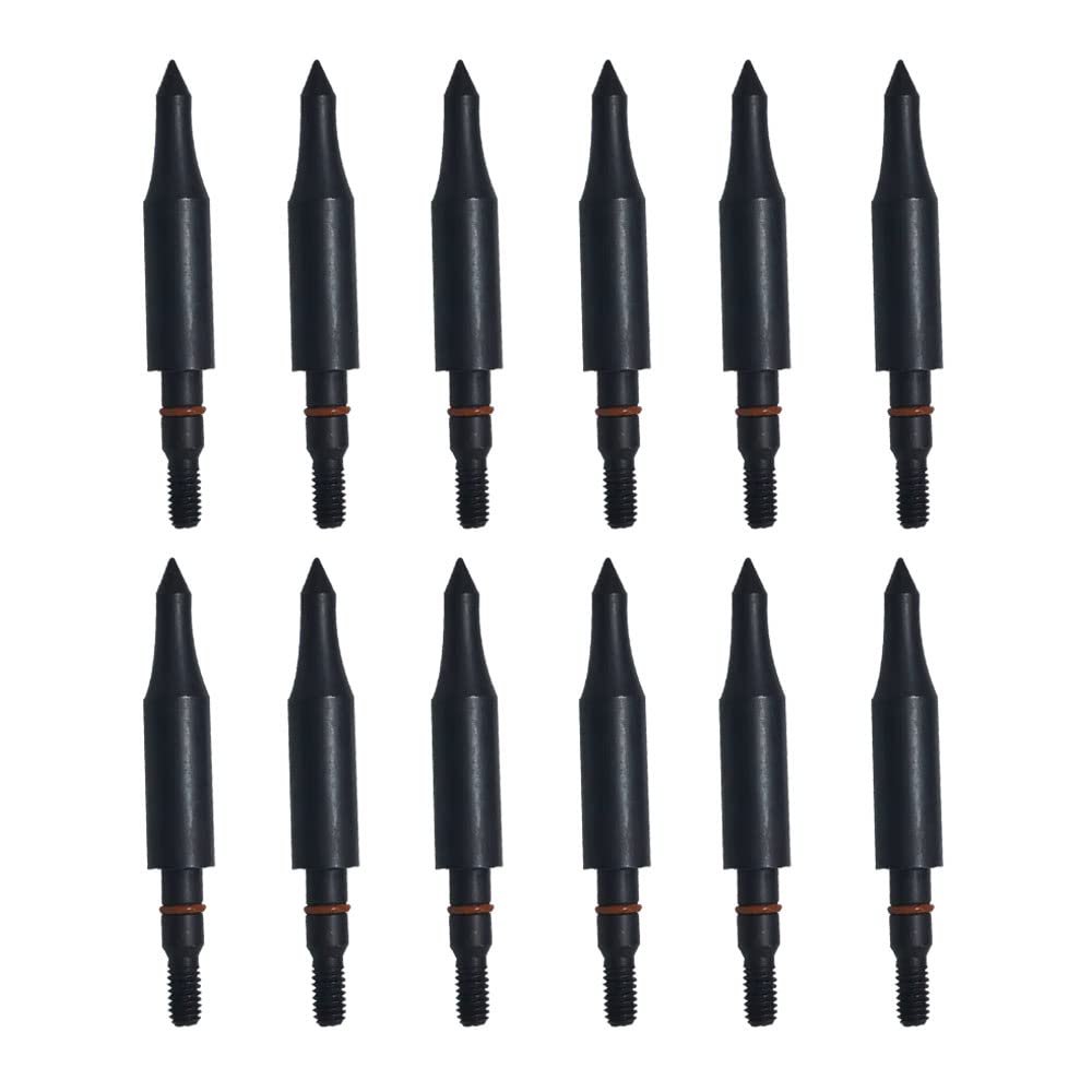 Field Points arrowheads 200 Grains Archery Field Points, 5/16" Steel Screw in Archery Field Tips and Broadheads (1 Dozen 12 PCS)