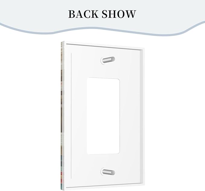 Asian Palace Traditional Bridge Cherry Blossoms Single Decora Outlet Wall Plate 1 Gang Rocker Decorative Switchplate Faceplate GFCI Light Switch Covers for Home Living Decor