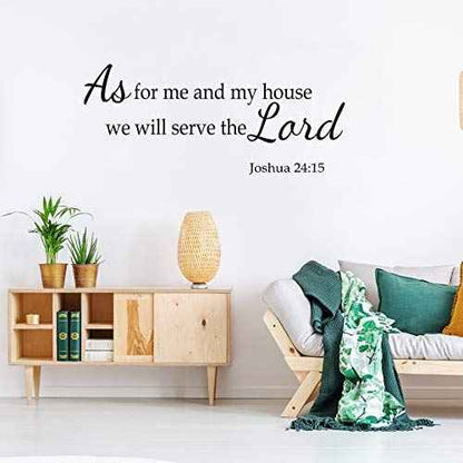 Zonon 2 Sheets Bible Verse Wall Decals Scripture Bible Quote Wall Decal As for Me and My House We Will Serve The Lord Inspirational Verses Stickers