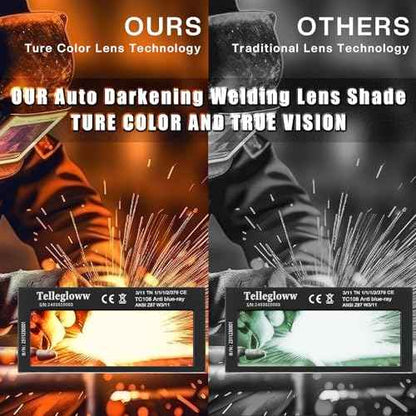 (Shade 11) 3 Set 2" x 4 1/4" Gold Auto Darkening Welding Lens 2x4 1/4, Solar Energy Welding Lens, 2x4 1/4 Replacement for Standard Hoods and Helmets