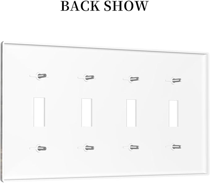 Decorative Art Light Switch Covers Sunburst Over the Wilderness Quad Toggle 4 Gang Wall Plate Switch plate Electrical Faceplate for Home Decor