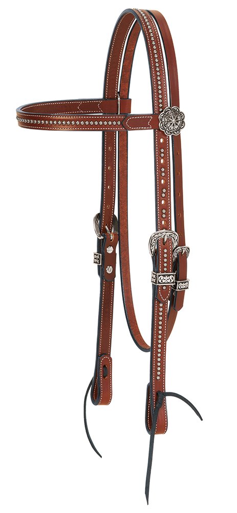 Weaver Leather Unisex Adult Browband Headstall, Brown, Horse US