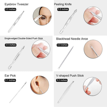 ZIZZON Nail Clippers Kit Manicure Pedicure set with Holographic Case(Purple)