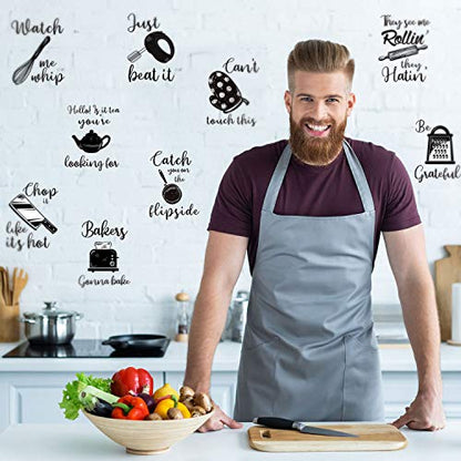 Kitchen Quotes Wall Stickers Lettering Wall Decal Kitchenware with Sayings Decoration for Kitchen Dining Baking Room Restaurant Decoration