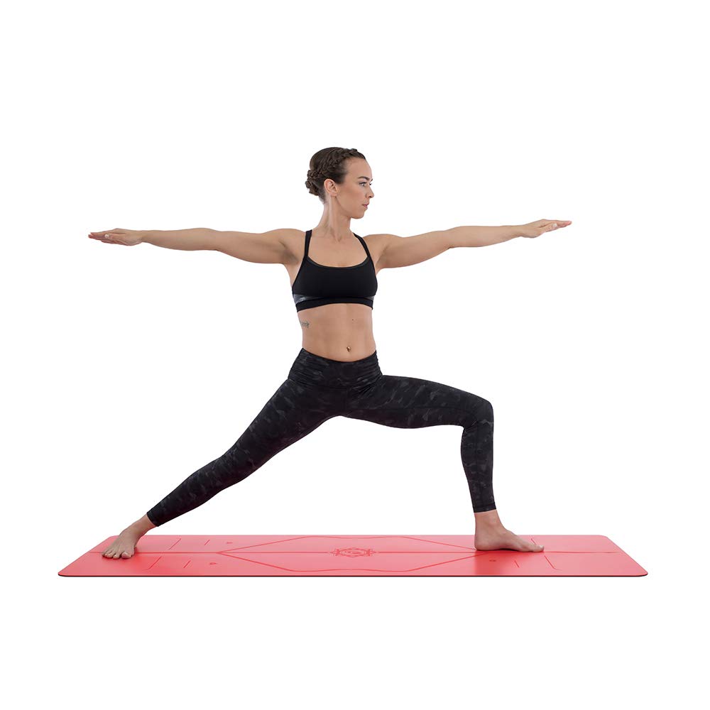 Liforme Travel Yoga mat – Patented Alignment System, Warrior-Like Grip, Non-Slip, Eco-Friendly, Ultra-Lightweight and Sweat Resistant, Made with Natural Rubber
