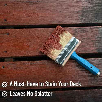 Bates- Deck Stain Brush Set, 3 Pack, 4¡±, 5¡± and 6¡±, Deck Stain Applicator, Stainless Steel Ferrule