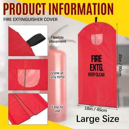 Amylove 2 Pcs Fire Extinguisher Cover 20-26 lb Heavy Duty Thickened Fire Protective Sleeve from Scuffs and Scratches Accessories 18" W x 35" L