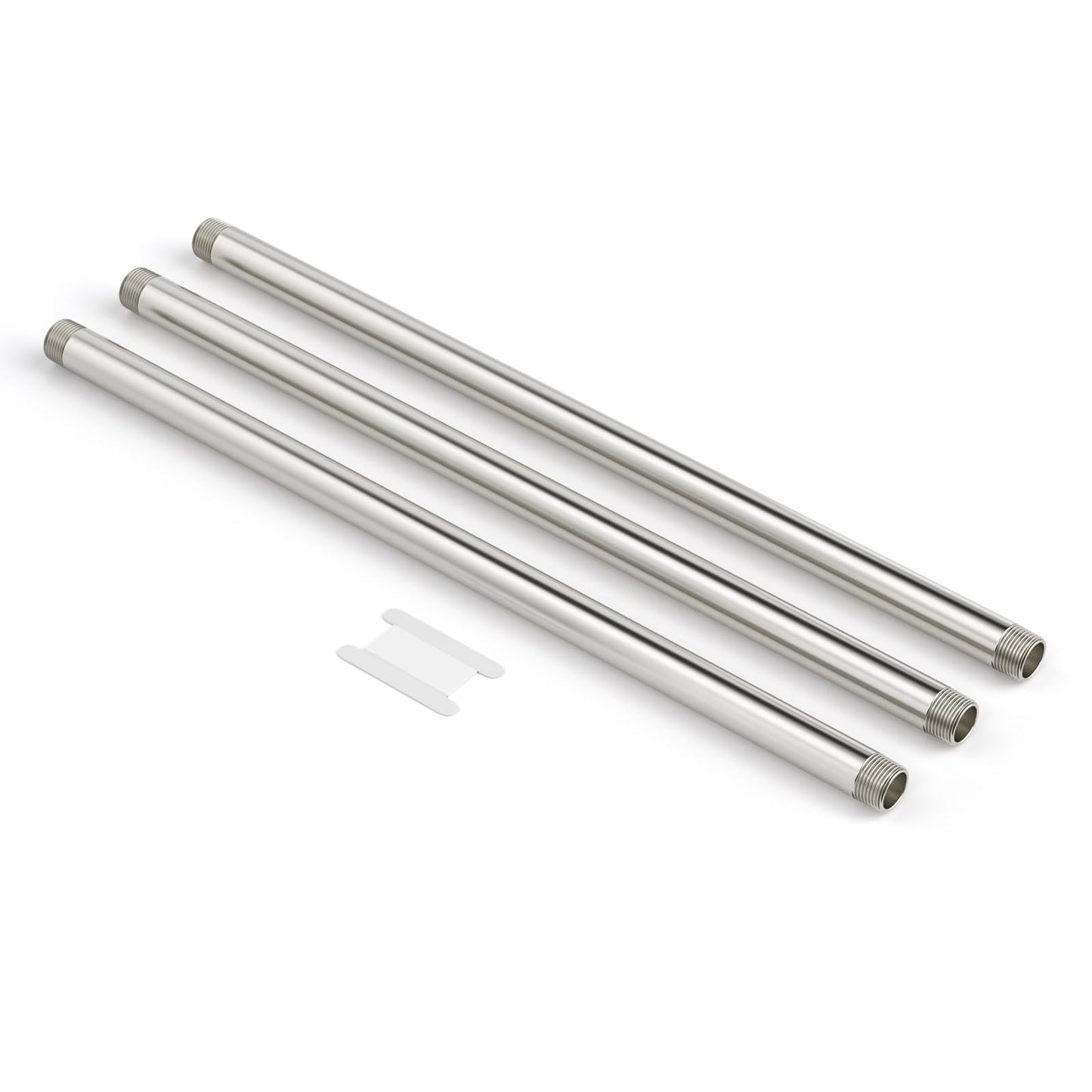 TAILONZ PNEUMATIC 1" NPT Male x 1" NPT Male 304 Stainless Steel Pipe Nipple, 12" Length Cast Pipe Fitting, Threaded Connector（Pack of 3）