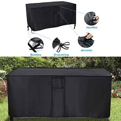 Deck Box Cover Fit for Keter Westwood 150 Gallon Resin Large Deck Box, Patio Furniture Cushion Storage Box Cover Waterproof Dustproof for Outdoor Storage Box- 63¡± Lx 30¡±W x 25¡±H