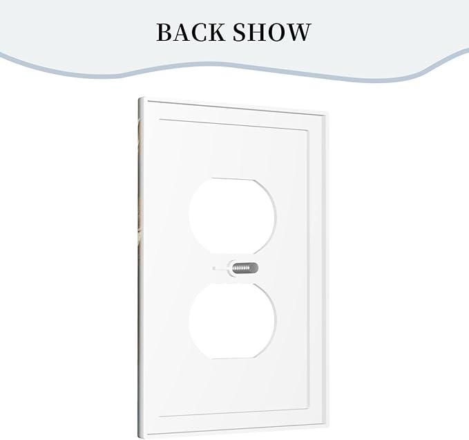 Decorative Art Light Switch Covers Gilded Bloom 1 Gang Single Duplex Outlet Wall Plate Switchplate Electrical Faceplate for Home Decor