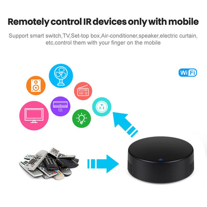 WiFi Smart Remote Controller Smart Home Infrared Universal Remote Blaster,One for All Control AC TV DVD CD AUD Air Conditioner SAT etc,No Hub Required Compatible with Alexa and Google Home(IR)