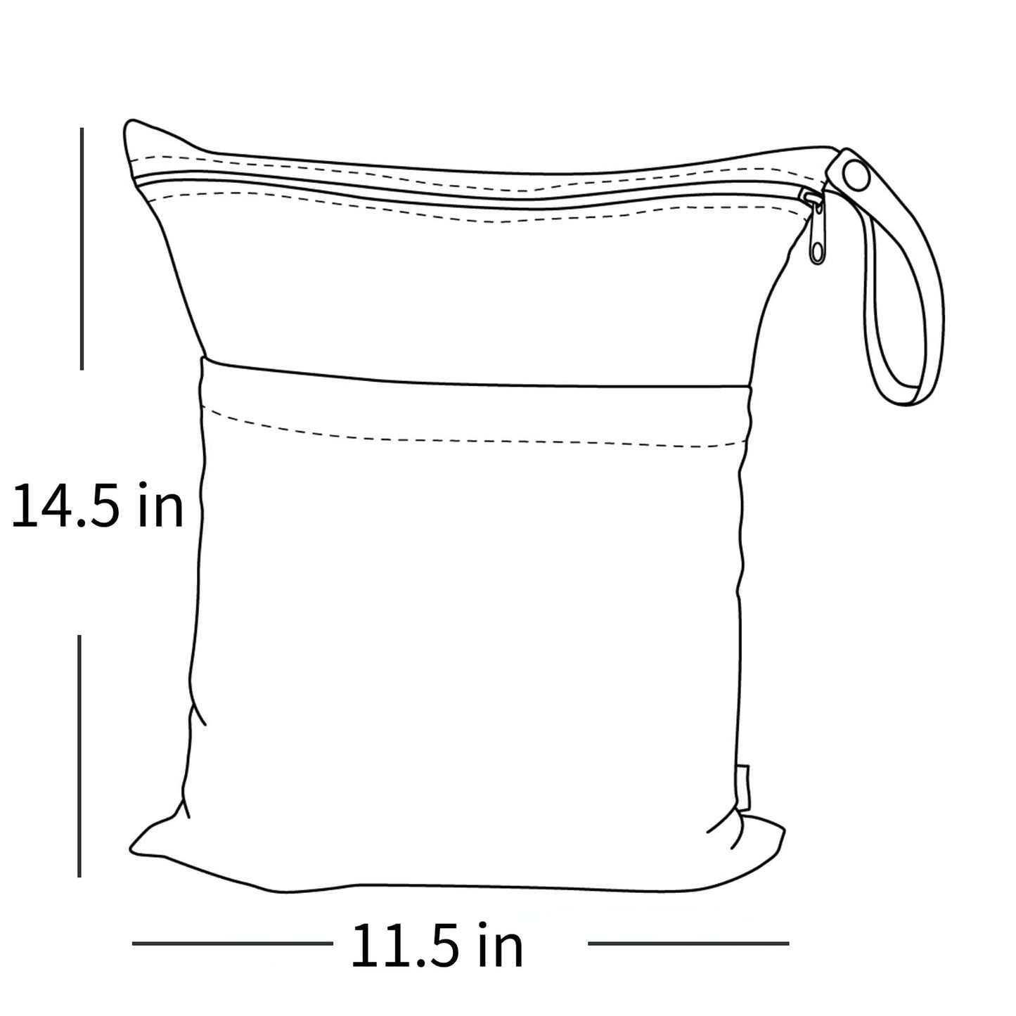 ALVA ALVABABY 3pcs Cloth Diaper Wet Dry Bags Waterproof Reusable with Two Zippered Pockets Travel Beach Pool Daycare Soiled Baby Items Yoga Gym Bag for Swimsuits or Wet Clothes 3L-ZM13