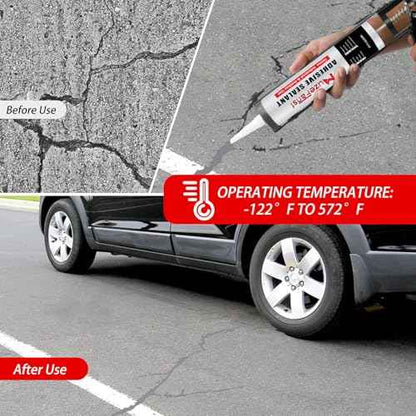 6 Pack Concrete Crack Filler, Self-Leveling Cement Crack Filler Waterproof Silicone Sealant, Flexible Magic Crack Repair for Concrete, 10.1 fl. oz,Gray